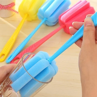 Bottle & Glass Cleaning Brush Set (2 Pcs) — Reaches Every Corner of Wine Glasses, Cups & Flasks