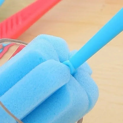 Bottle & Glass Cleaning Brush Set (2 Pcs) — Reaches Every Corner of Wine Glasses, Cups & Flasks