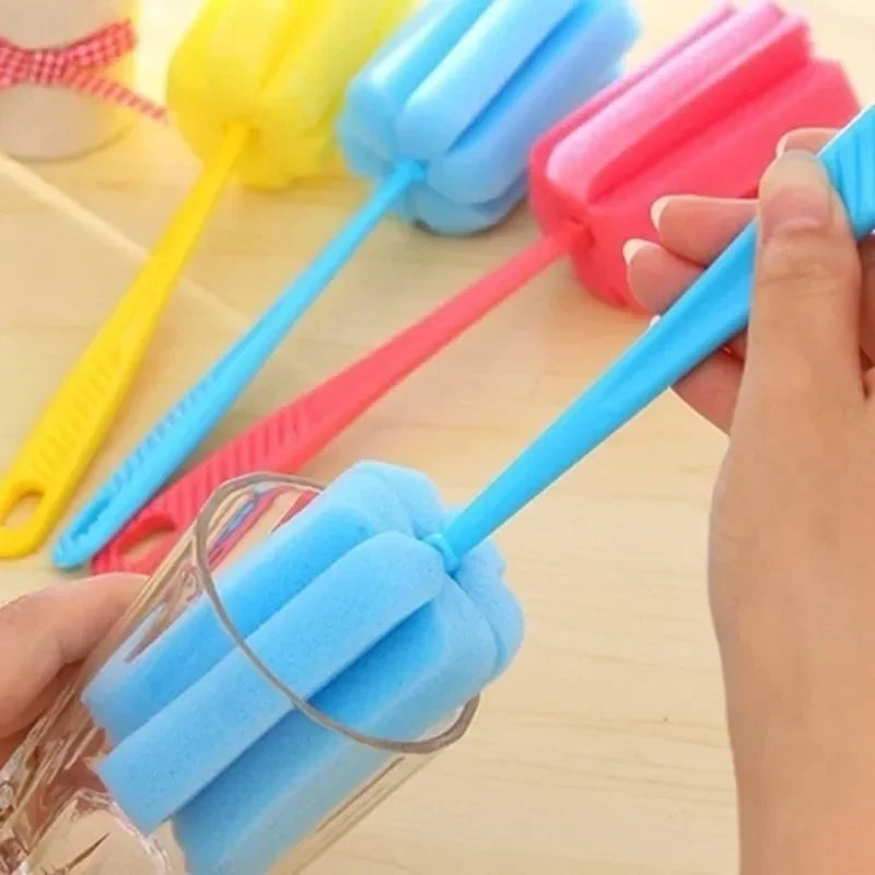 Bottle & Glass Cleaning Brush Set (2 Pcs) — Reaches Every Corner of Wine Glasses, Cups & Flasks