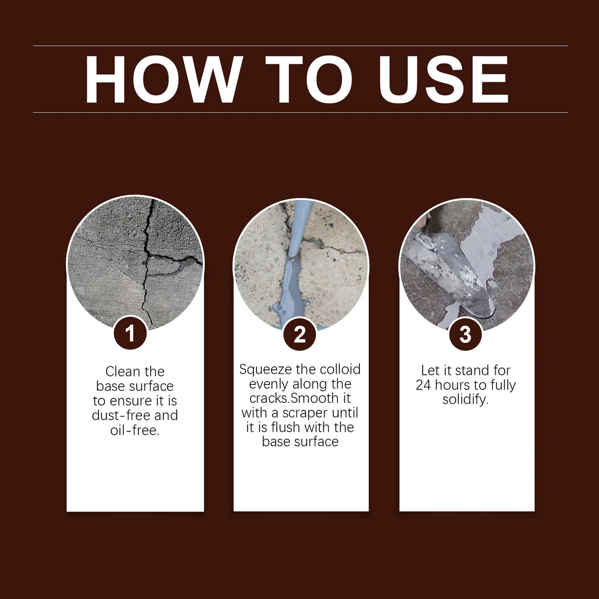 Concrete Crack Filler Self Leveling Sealant Driveway Repair Adhesive Masonry Gap Filler Waterproof Concrete Sealer Quick Dry